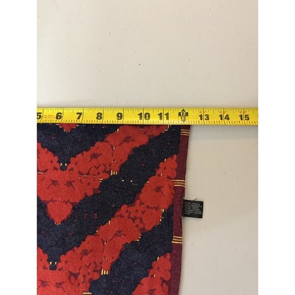 Kenzo Paris Angora Blend Scarf Floral Chevron Maximalist Dopamine Luxe Designer - Picture 9 of 11